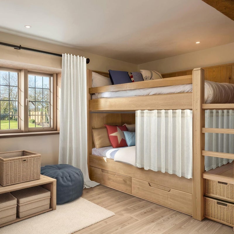 Pitalk Country Kitchen Curtains 36 Inch Length Set 2 Panels Back Tab Pocket Semi Sheer Short Linen Ivory Cream Curtain Tiers for Small Bathroom Window Basement Dining Room Playhouse Class Dorm Office Garage - Image 5